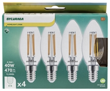 SYLVANIA TOLEDO RT CL AMPOULE LED FLAMME FILAMENT E14 4,5W BLANC CHAUD SYLVANIA TOLEDO RT CL AMPOULE LED FLAMME FILAMENT E14 4,5W BLANC CHAUD