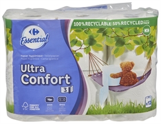 ESSENTIAL (CARREFOUR) ULTRA CONFORT 3-EPAISSEURS ESSENTIAL (CARREFOUR) ULTRA CONFORT 3-EPAISSEURS
