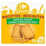 CARREFOUR CLASSIC' BISCOTTES SANS SEL AJOUTÉ CARREFOUR CLASSIC' BISCOTTES SANS SEL AJOUTÉ