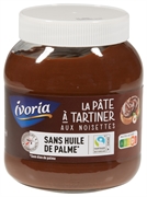 IVORIA (INTERMARCHÉ) LA PÂTE À TARTINER AUX NOISETTES SANS HUILE DE PALME IVORIA (INTERMARCHÉ) LA PÂTE À TARTINER AUX NOISETTES SANS HUILE DE PALME