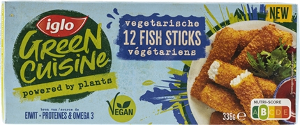 IGLO GREEN CUISINE FISH STICKS VÉGÉTARIENS IGLO GREEN CUISINE FISH STICKS VÉGÉTARIENS