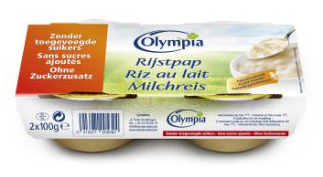 OLYMPIA RIZ AU LAIT AVEC ÉDULCORANTS GOÛT VANILLE