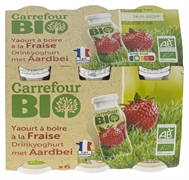 CARREFOUR BIO YAOURT À BOIRE À LA FRAISE