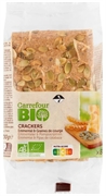 CARREFOUR BIO CRACKERS EMMENTAL ET GRAINES DE COURGE