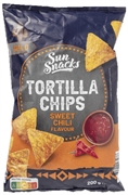 SUN SNACKS (ALDI) TORTILLA CHIPS SWEET CHILI FLAVOUR