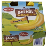 MILBONA (LIDL) FRUIT KING SAFARI SQUEEZERS TO GO - BANANA