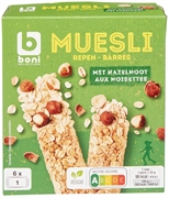 BONI SELECTION (COLRUYT) MUESLI BARRES AUX NOISETTES