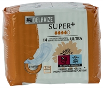 DELHAIZE SUPER+ SERVIETTES HYGIÉNIQUES ULTRA