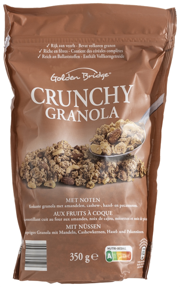 Test GOLDEN BRIDGE (ALDI) CRUNCHY GRANOLA AUX FRUITS À COQUE